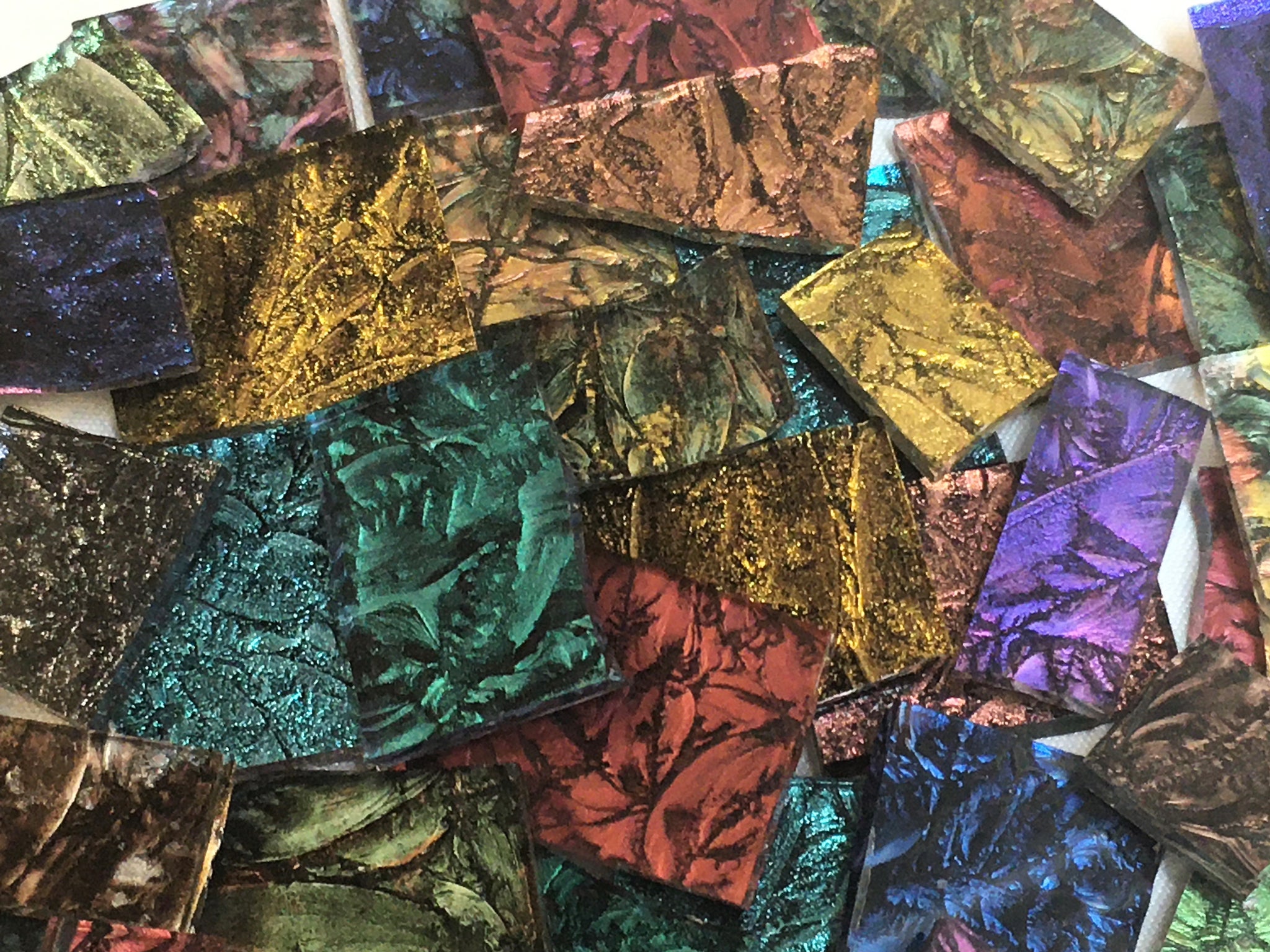 30% OFF 1 lb Van Gogh Stained Glass Jumbled Mix Mosaic Tiles