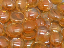 Clear Gems with Orange Cat's Eye